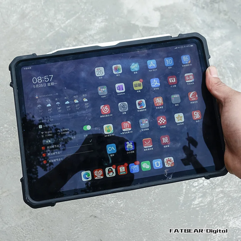 para Apple Ipad Robusto à Prova de Choque Polegada Fatbear Tático Militar Grau Armadura Case Amortecedor Capa Macia Pro 11 2021 - Imagem 5