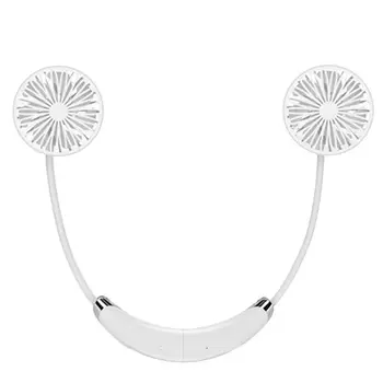 

High Quality Portable Lazy Sports Halter Fan 2 Fans Mini Hanging Neck Fan M2EE
