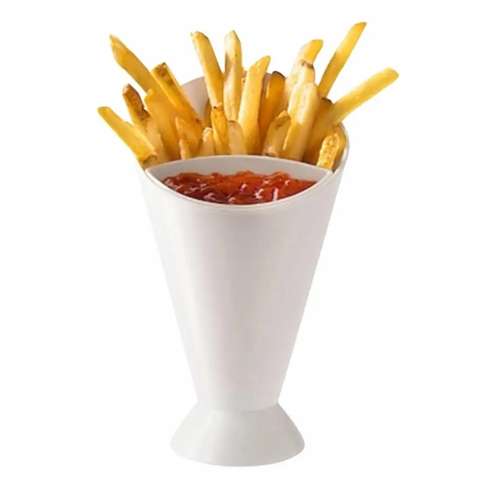 French Fries Shelf Holder Assorted Sauce Chips Snack Cone Dip Tableware