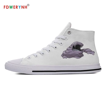 

Canvas Sneakers Design Pocket Monster Muk Anime Cartoon Casual High Tops Shoes