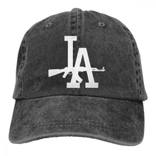 Los Angeles LA AK-47 Casquette черные унисекс Мужские Женские джинсовые бейсболка с ремешком кепки Регулируемый Гольф папа шляпа