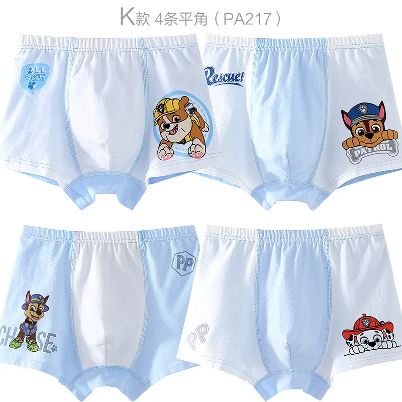 4Pcs/set Genuine Paw patrol everest skye Baby boy Girl Underwear Cartoon Kids Panties Cotton Underpants Children toy doll - Цвет: PA217