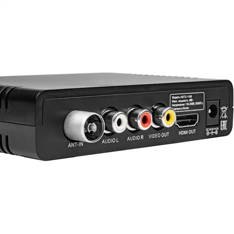 Ресивер DVB-T2 HARPER HDT2-1108, черный