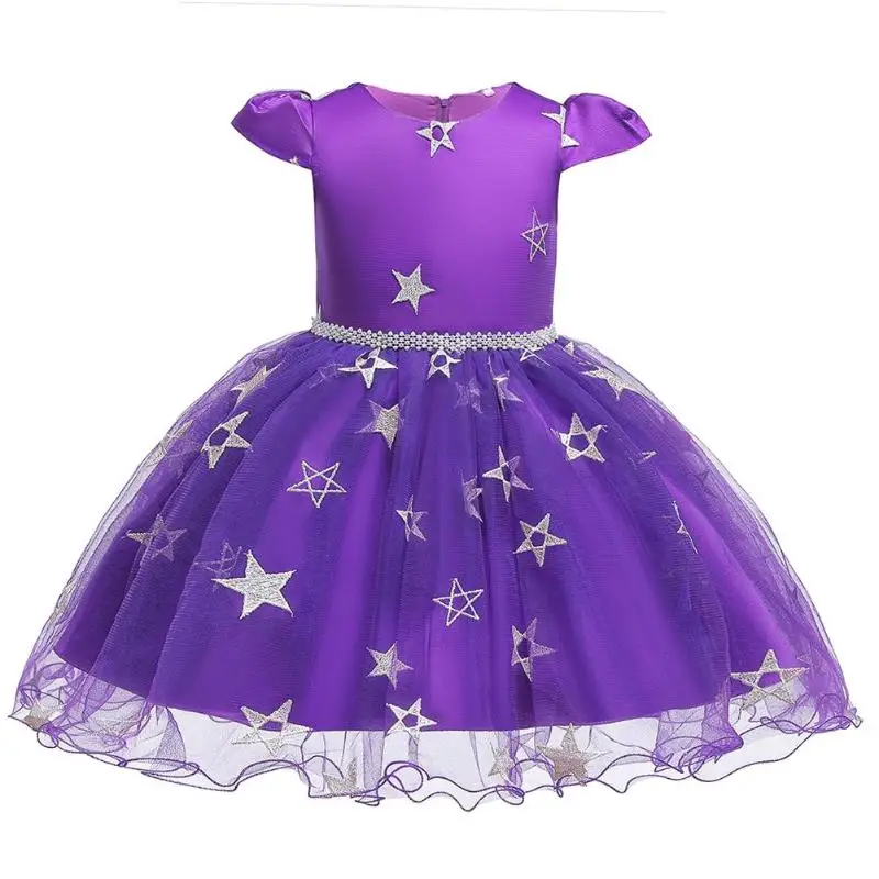 2 шт./компл., детское платье на Хэллоуин для девочек шляпа ведьмы со звездами+ детское платье-пачка для девочек фиолетовая одежда