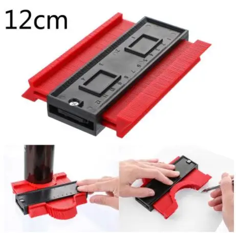 red 5 inch 12/25 см контур датчик Пластик профиль копия контур датчики Стандартный Дерево Лазерная маркировочная инструмент в клеточку измерены в ненатянутом ламинат Плитки основные инструменты - Цвет: red 5 inch