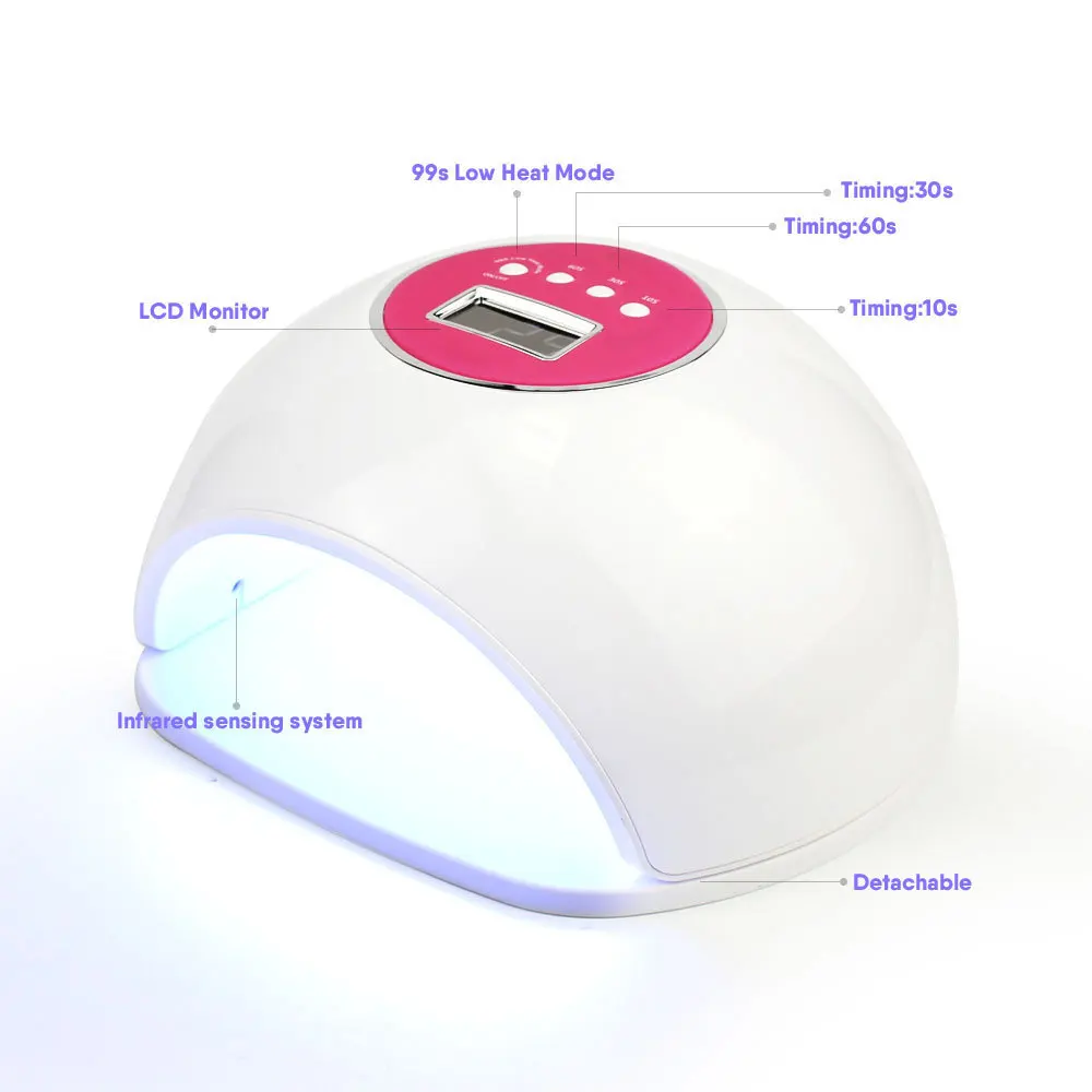 66 Вт УФ/светодиодный светильник для ногтей, Сушилка для ногтей, светильник от солнца с датчиком, ЖК-дисплей, двойной светильник, машина для отверждения ногтей, гель-арт, салонные инструменты