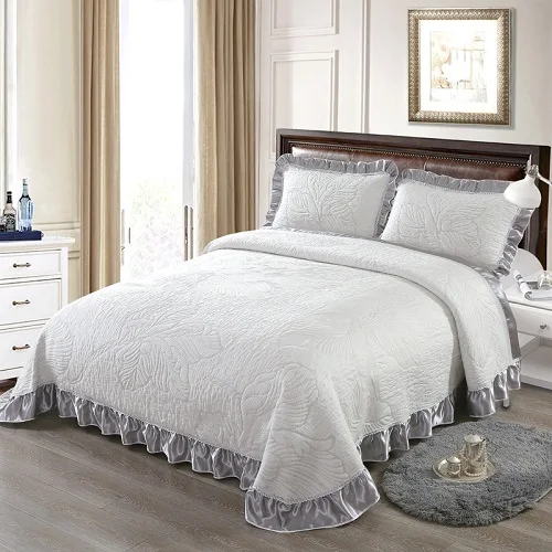 40 роскошный кровать расстилать покрывало King queen размер набор постельного белья матрас Топпер одеяло наволочка couvre горит colcha de cama - Цвет: 1