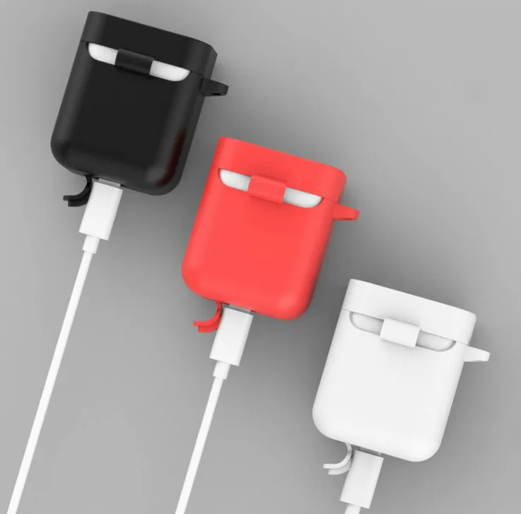 HAO-JIE силиконовый чехол для Xiaomi Mi Air true беспроводной Bluetooth наушники противоударные сумки для Xiaomi Mi Air Charging Box