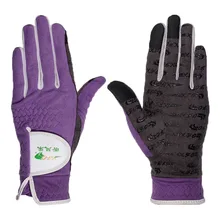 1 пара Женские спортивные перчатки для гольфа, дышащие перчатки для левой и правой руки с супер тонкой тканью мягкие моющиеся перчатки для улицы