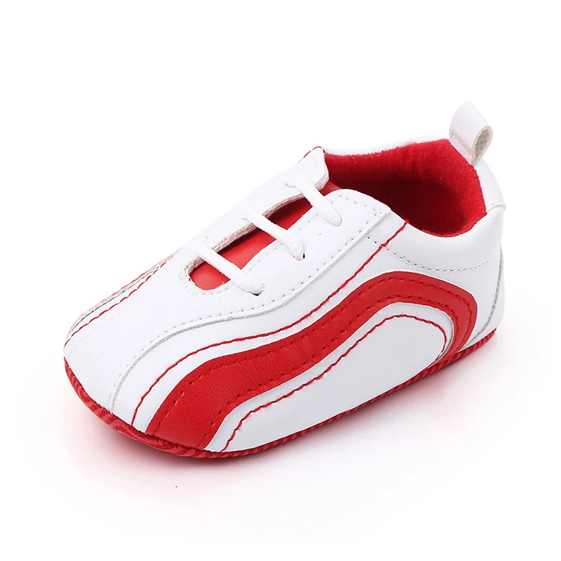 Детские мокасины младенческие противоскользящие первые ходунки из искусственной кожи для маленьких мальчиков и девочек кроссовки с мягкой подошвой для новорожденных Спортивная обувь для 0-18 м