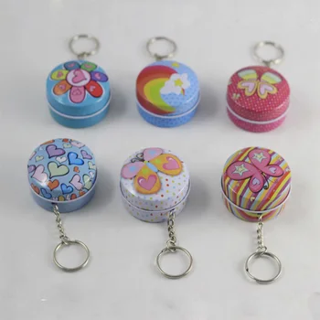 

NEW 1200pcs Cute Circle Iron Tin Storage Box Trinket Candy Jewelry Box Pill Box with Key Chain ring - DHL & EMS Free Shipping