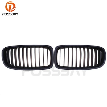 

POSSBAY Fit for BMW 3-Series F30 Sedan 2012/2013/2014-2017 1Pair Matt Black Racing Grills Front Kidney Grilles Car Cover Styling