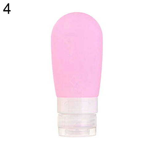 38 мл/80 мл портативная пустая силиконовая дорожная переносная бутылка для лосьона шампунь контейнер для ванной - Цвет: Pink M