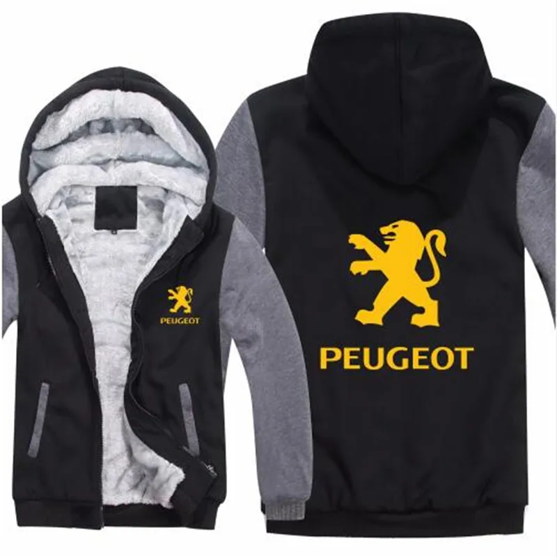 Логотип peugeot, толстовки, куртка, зимний мужской пуловер, Мужское пальто, повседневная шерстяная подкладка, флисовые толстовки peugeot - Цвет: 6