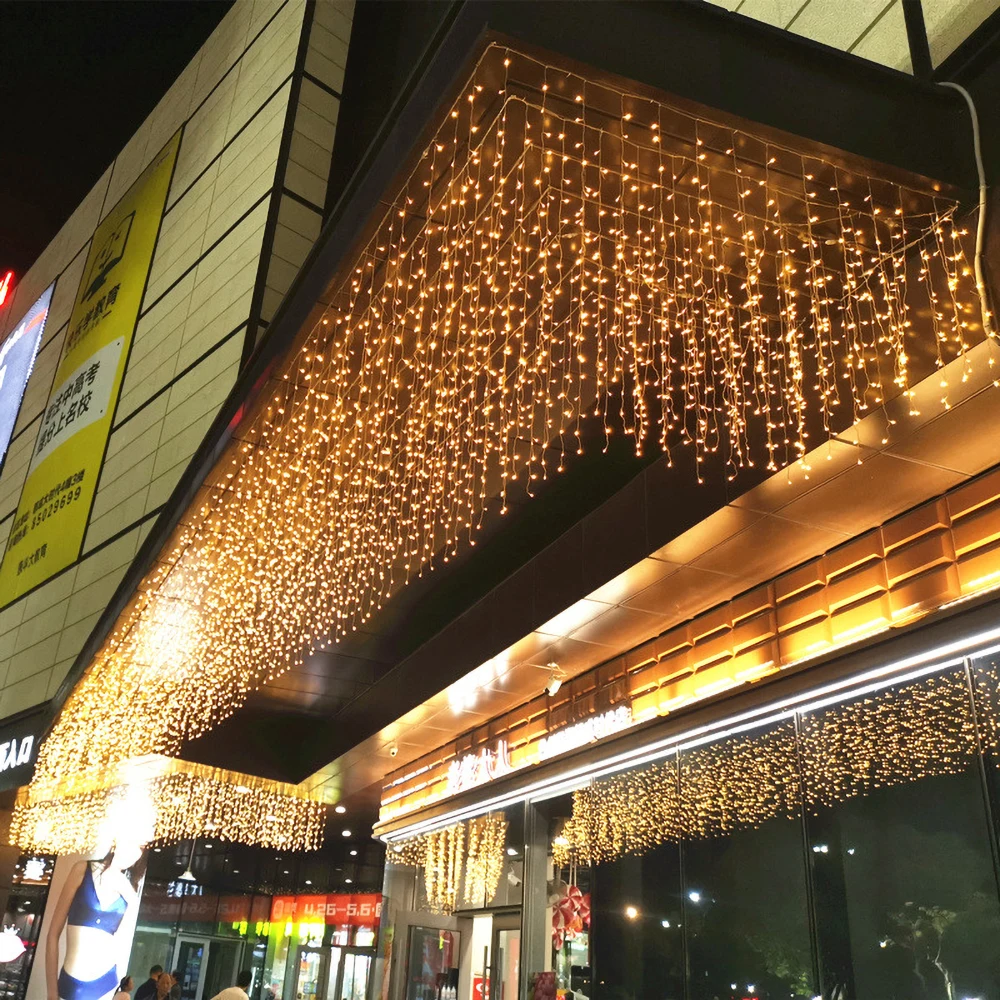 thumbnail image 5 of Guirnalda de luces LED con forma de carámbano para Navidad, guirnalda de luces de hadas, cascada para exteriores, resistente al agua, para decoración del hogar, fiestas, jardín y habitación, 5 of 5