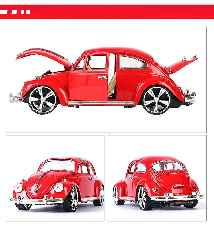 1:18 моделирование Volkswagen Beetle модель автомобиля из сплава открывается большой вокальный светильник металлический автомобиль