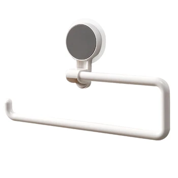 

Multi-function Bathroom Towel Paper Roll Rack Vacuum Suction Cup Kitchen Bathroom Holder PI669