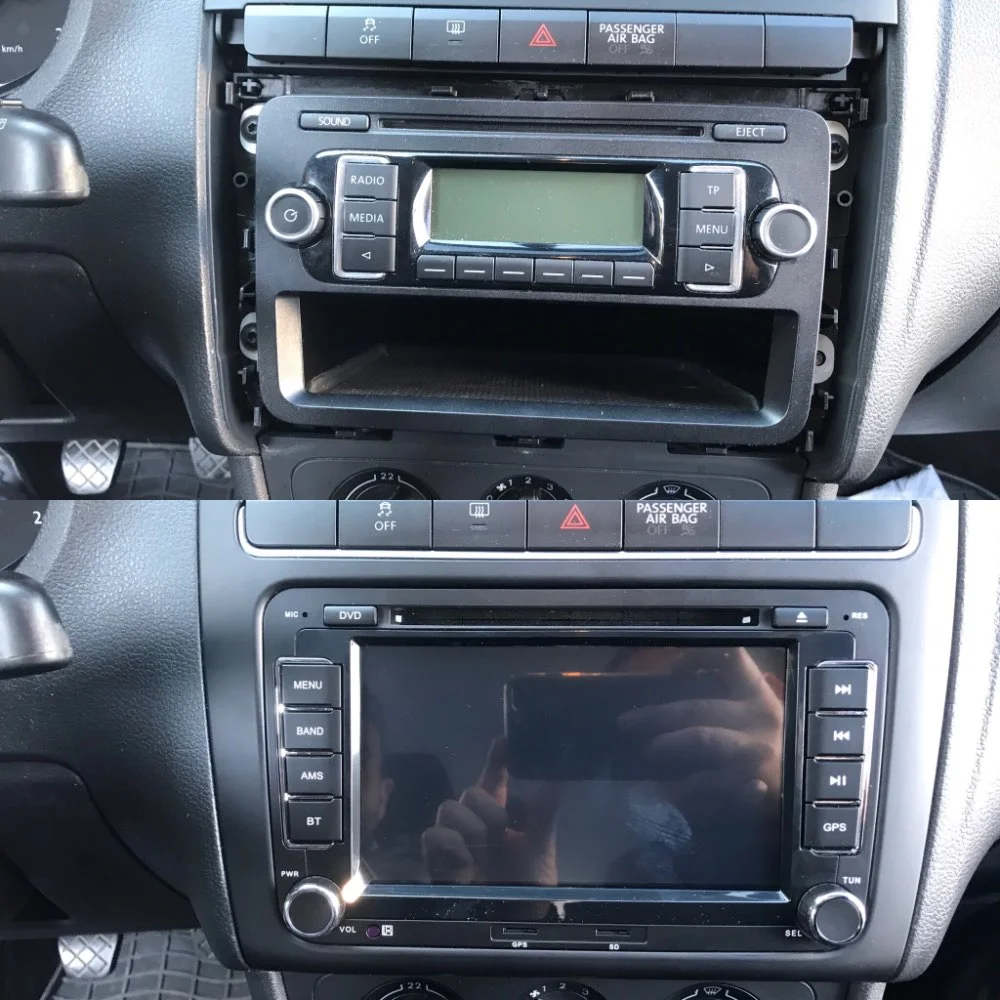 Для VW сенсорный автомобильный dvd-плеер с экраном gps навигация Bluetooth FM AM " 2din в тире TFT Поддержка заднего вида камера вход