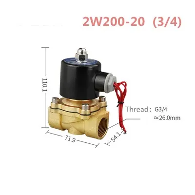 Electric Brass Solenoid Valve 1/4" 3/8" 1/2" 3/4" 1" 2