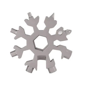 

EDC Tool 12-in-1 multi-tool card combination Compact and portable outdoor products Snowflake tool card