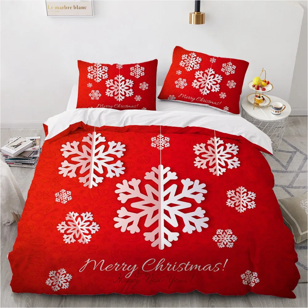3d Christmas Design Bed Linen Comforter Quilt Cover Bedding Set King