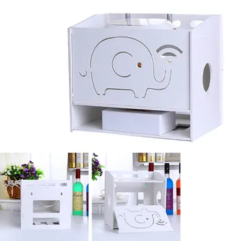 

3 Layers Home Office Router Wifi Rack Organizer Flip Router Storage Box For Router-Large