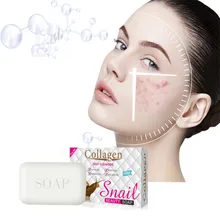 100 г очищающее мыло для удаления угревой сыпи, экстракт улитки, активированное очищающее мыло с кристаллами, предотвращающее появление акне, сохраняющее глубокое очищение и освежение