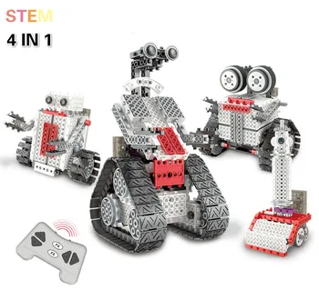 

Stem Toy RC Robot Electric Building Blocks Technic 4In1 Remote Control Intelligent Robot Bricks Toys for Children Creative Gifts
