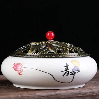 

Buddhist India Incense Burner Vintage Large Incense Sandalwood Mosquito Repellent Ceramic Bruleur Encens Room Decoration EB5XX