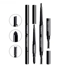 1 шт., карандаш для бровей с темным кофе, с кисточкой, стойкий, водостойкий, черный, серый, для бровей, тату-ручка, макияж, для бровей, ТИНТ, Sobrancelha