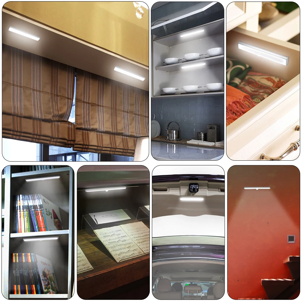  LED Cabinet Light USB Closets Lights 24 LEDs for Wardrobe Cupboard Kitchen Led Night Light Wireless - 4000265868964