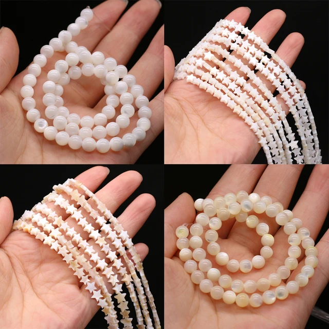 Wholesale White Faceted Shell Beads Natural Freshwater Pearl Beads for  Jewelry Making DIY Bracelet Necklace Handmade Accessories - AliExpress