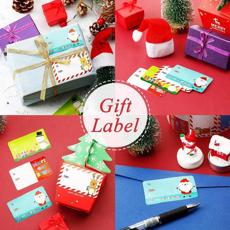 500Pcs/Roll Christmas Envelope Seal Sticker Gift Label Stickers Xmas DIY Decor 