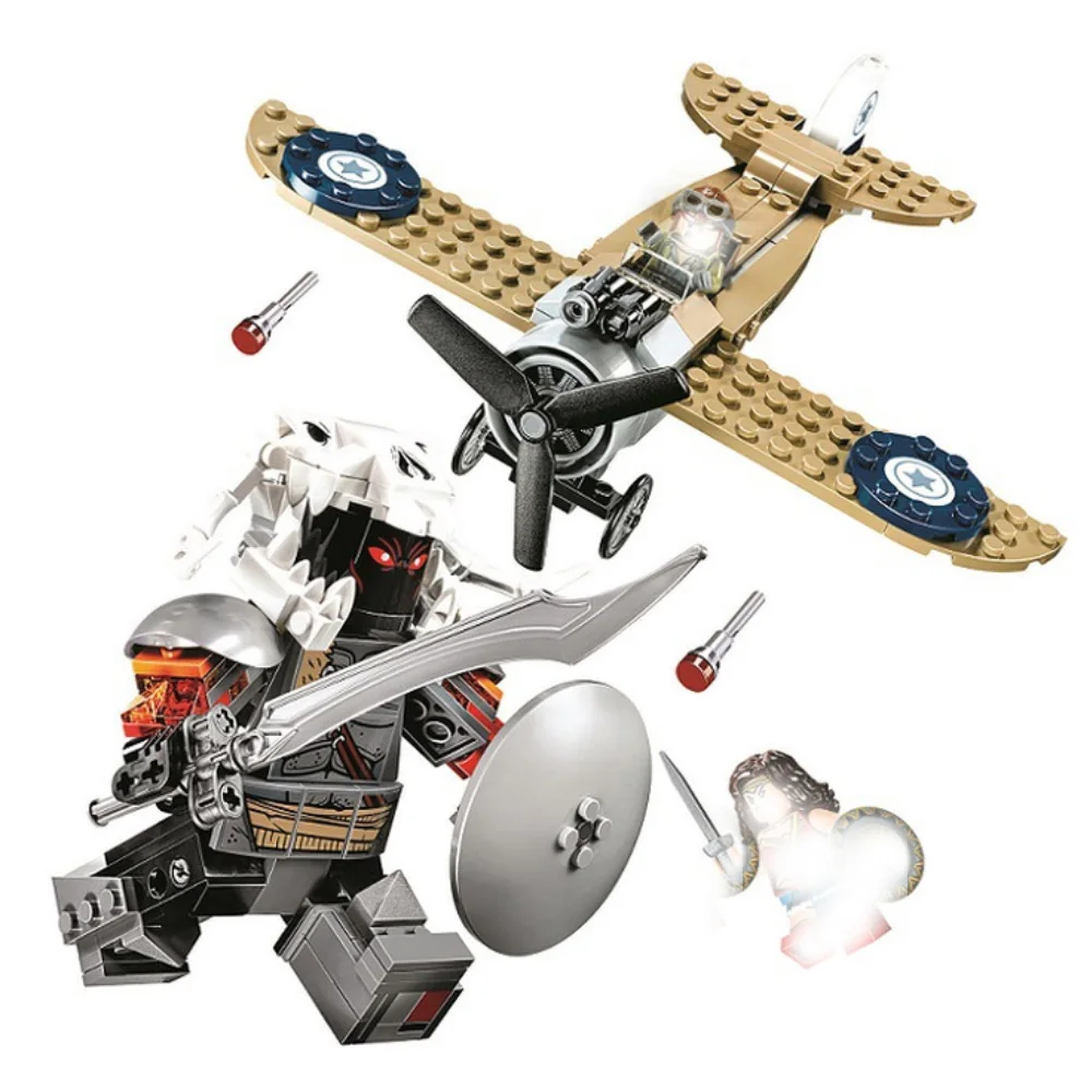 

Wonder Woman Warrior Battle 76075 Building Blocks Model Educational Toys For Children 10744 Compatible Super Heroes Figure