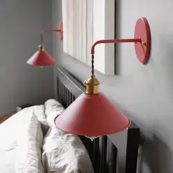 Скандинавский Ретро прикроватный светодиодный настенный светильник художественный латунный фойе фон для спальни ресторана настенный