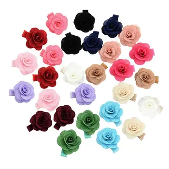 

Hair Clips Bow Satin Chiffon Flower For Baby Girl Toddlers 12 Pairs Hair Clips Hair styling supplies