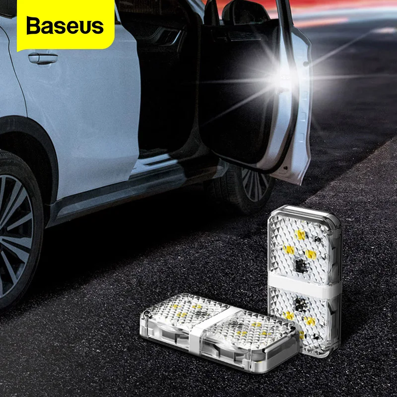 Baseus 2個6 Led車openningドア警告灯安全衝突防止緊急警報ランプ車インジケータフラッシュ信号灯 装飾ランプ Aliexpress