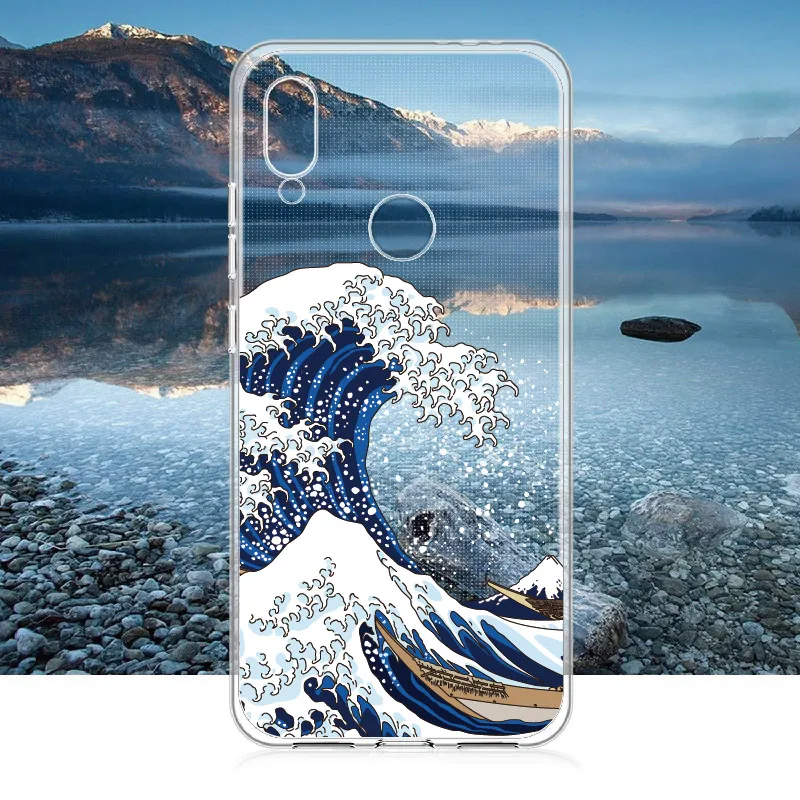 The Great Wave off Kanagawa для Xiaomi Mi Redmi Note 5 6 7 8 9 10 lite Pro Plus Мягкий ТПУ кристально тонкий