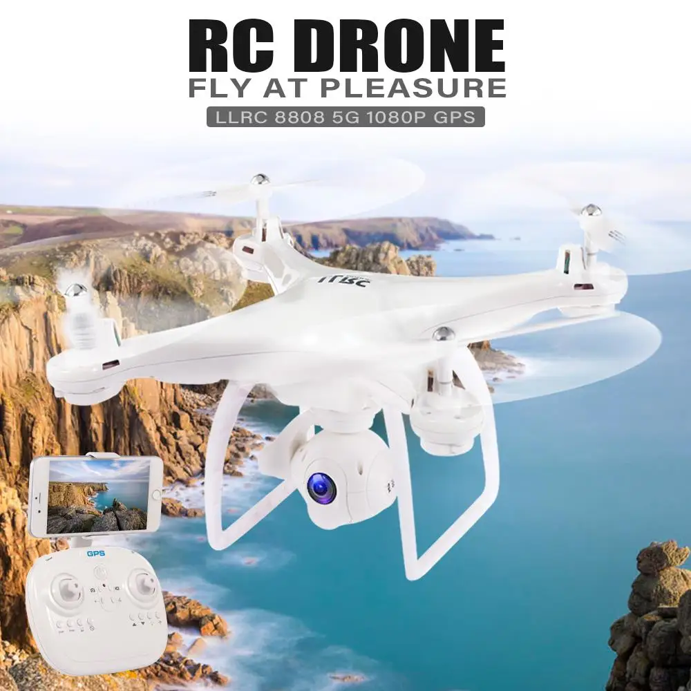 

RC Drone with Camera Adjustable 720P Wifi FPV RC Selfie Drone GPS Positioning Follow Me Altitude Hold RC Quadcopter VS E58