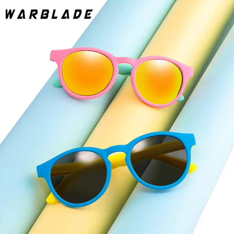Kids Sunglasses Polarized Boys Girls Round Sun Glasses Child Baby Eyewear Silicone Eyeglasses UV400 kids sunglasses children sunglasses
