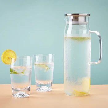 

Glass Water Jug Pot Cha Tea Kettle Lemonade Pitcher Heat-resistant Explosion-proof Heatable Carafe hydroflask flask Transparent