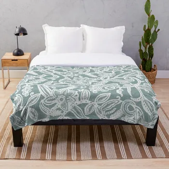 

Vintage Floral Lace Grey Throw Blanket Soft Sherpa Blanket Bed Sheet Single Knee Blanket Office Nap Blanket