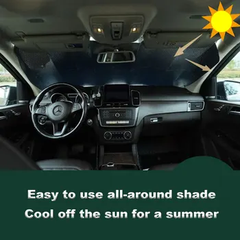 

Car Aluminum Foil Windscreen Universal Sunshade Front Window Sun Shade Windshield Visor Cover Reflective UV Protect Block Covers