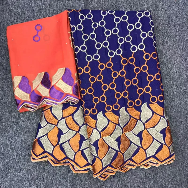 

Swiss voile lace in Switzerland high quality 5+2 Swiss lace fabric newest Dubai beads lace African French fabric 2019 9L09209
