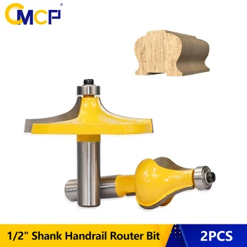 

1pc/2pcs 1/2" Shank Handrail Router Bit Tenon Cutter For Wood Milling Cutter Carbide End Mill Wood Router Bit Woodworking Tools