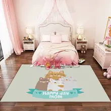 Пушистые коврики, противоскользящий ворсистый ковер для столовой, дома, спальни, напольный коврик