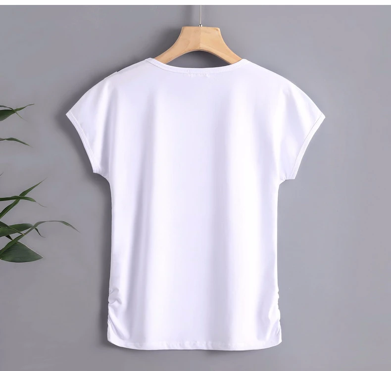 Новое поступление, Хлопковая женская футболка с цветочным принтом, 4XL, летний топ с коротким рукавом, графическая футболка с круглым вырезом, женская футболка modis