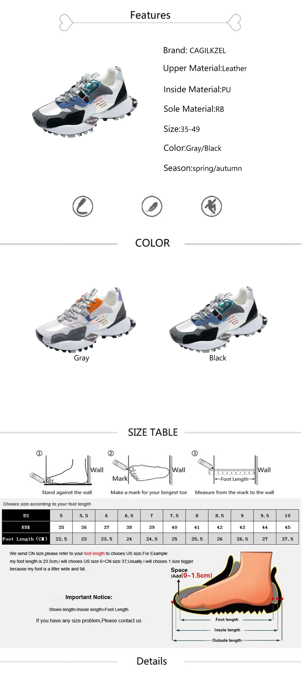 CAGILKZEL 2019 Autumn Shoes Woman Platform Sneakers Fashion Women Sneakers Shoes Casual Flats Soft Chunky Shoes Ladies Shoes (3)