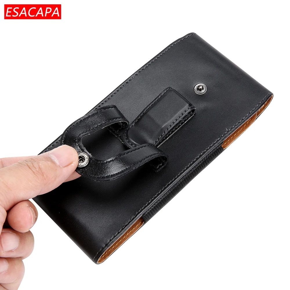 Leather Belt Clip Flip Phone Holster with Vertical Waist Case Holder