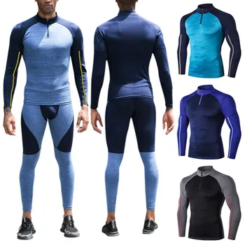 

Men's Sportswear T-shirt High-elastic Stand Collar Camouflage Running Training Quick-drying Breathable Foot Trouser Pocket Pant: